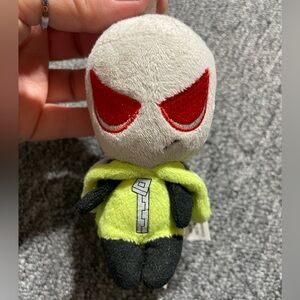 Rare Invader Zim "Gir" Plush Mini Clip Ons Key Chain Nick Duty Mode Disguise